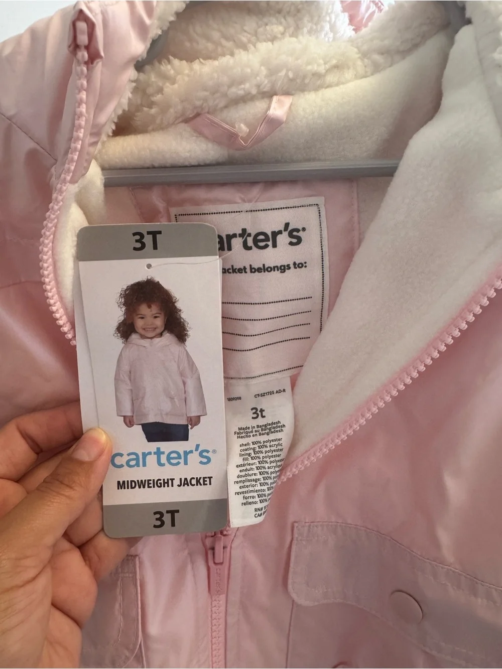 Carter's Sage Green Hooded Puffer Jacket